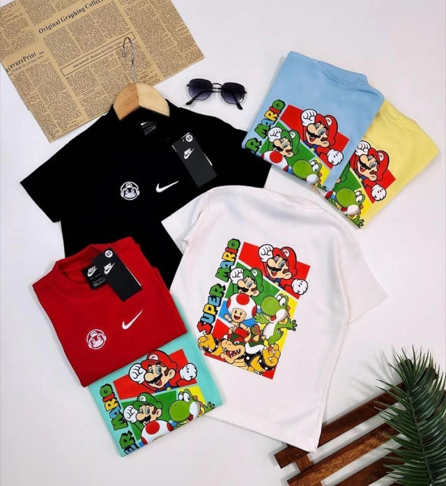 Camiseta suedine bordada na frente e estampada nas costas | Mario x Nike