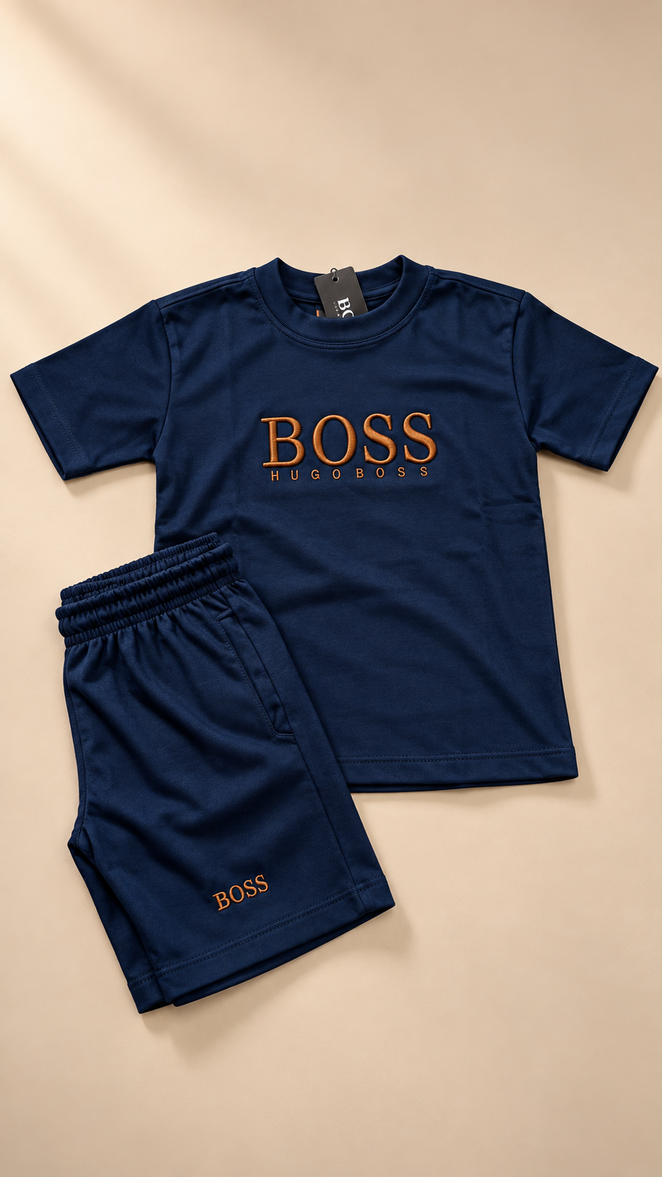 Conjunto suedine com bordado em relevo - Boss