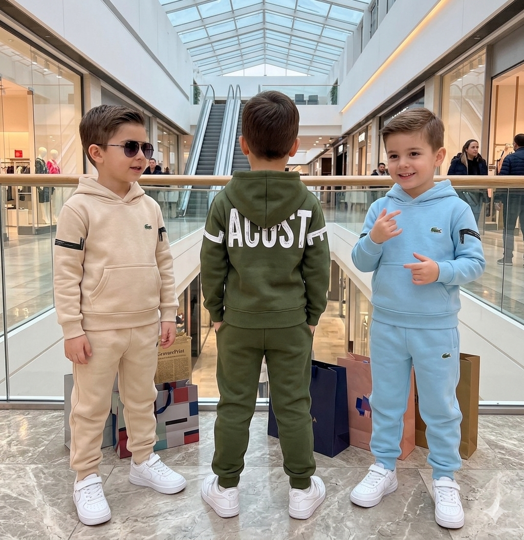 Conjunto de moletom 3 cabos estampado nas costas - Lacoste