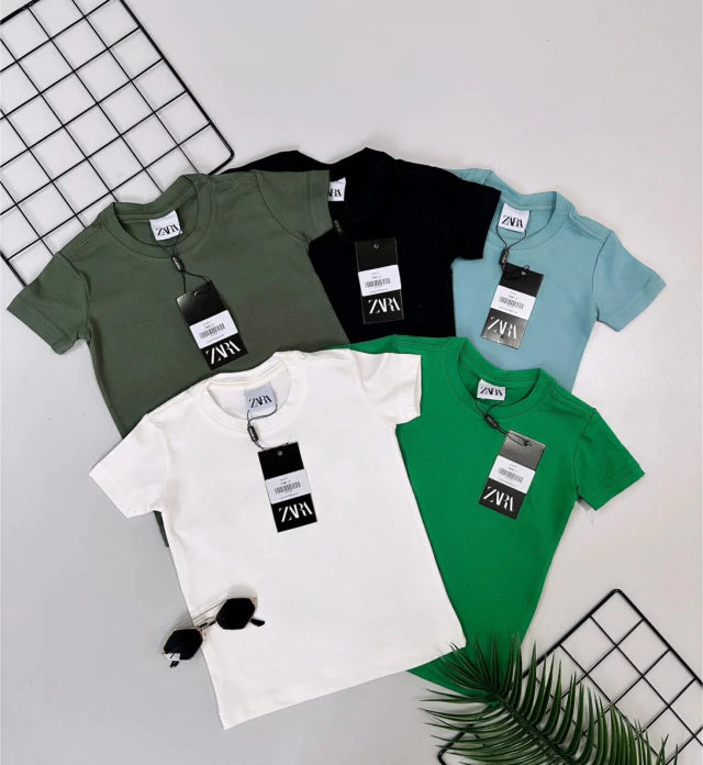 Camiseta algodão com elastano básica - Zara