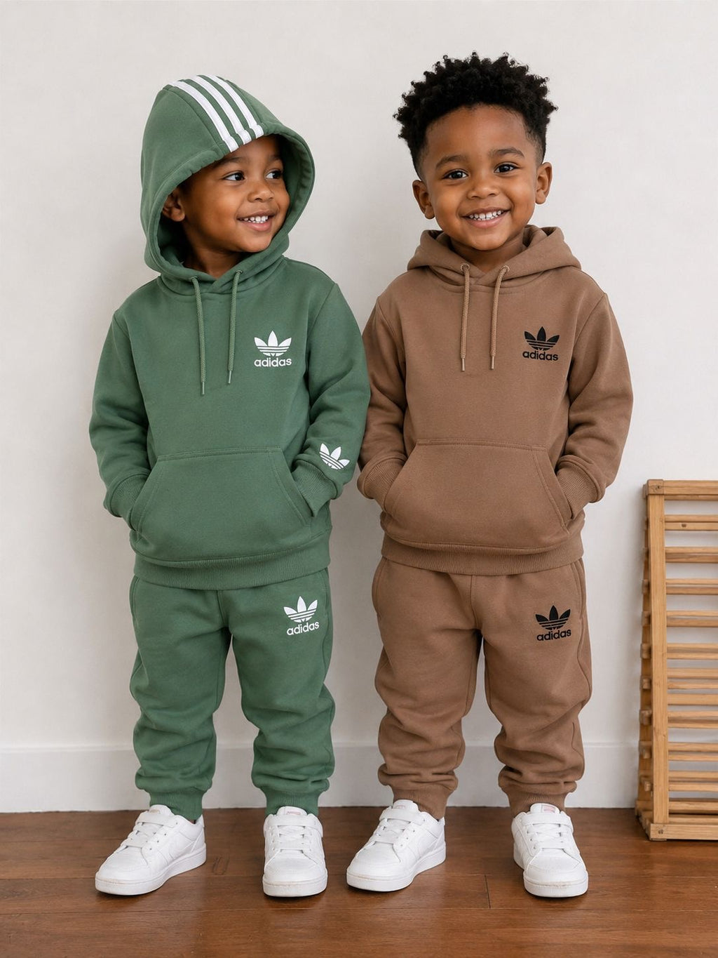 Conjunto de moletom 3 cabos com detalhes bordados - Adidas