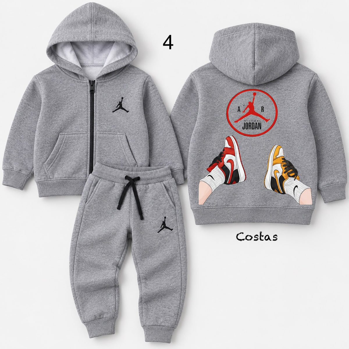 Conjunto de moletom 3 cabos - tamanho 8