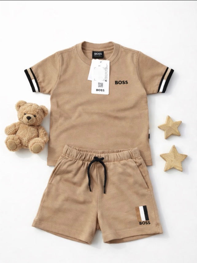 Conjunto suedine com ribana na manga - Boss