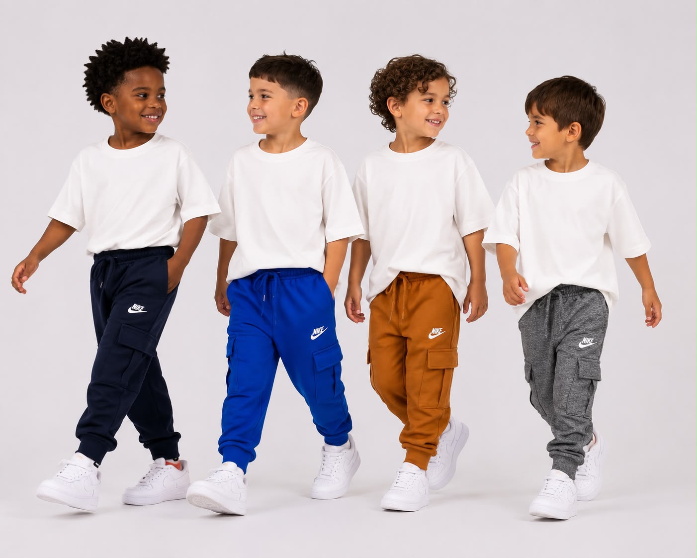 Calça de moletinho bordada com bolso cargo - Nike