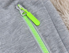 Calça de moletom importada com zíper em cores vibrantes