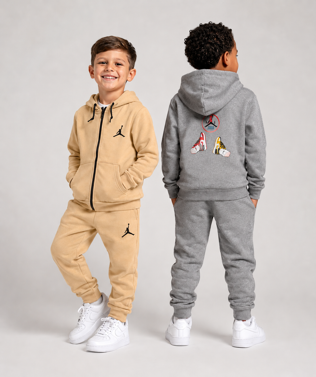 Conjunto de moletom 3 cabos bordado na frente e estampado nas costas - Jordan