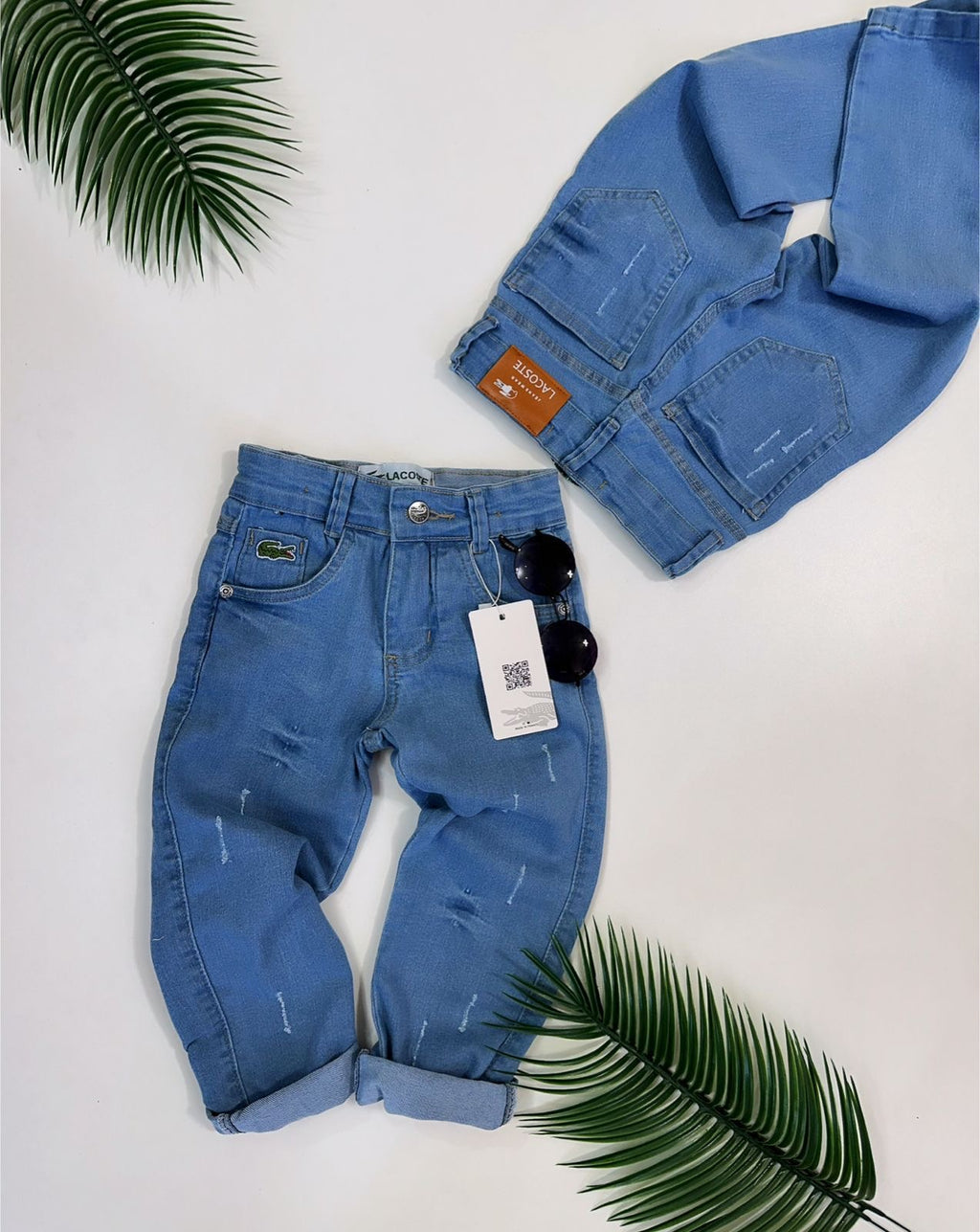 Calça jeans com ajuste interno - Lacoste