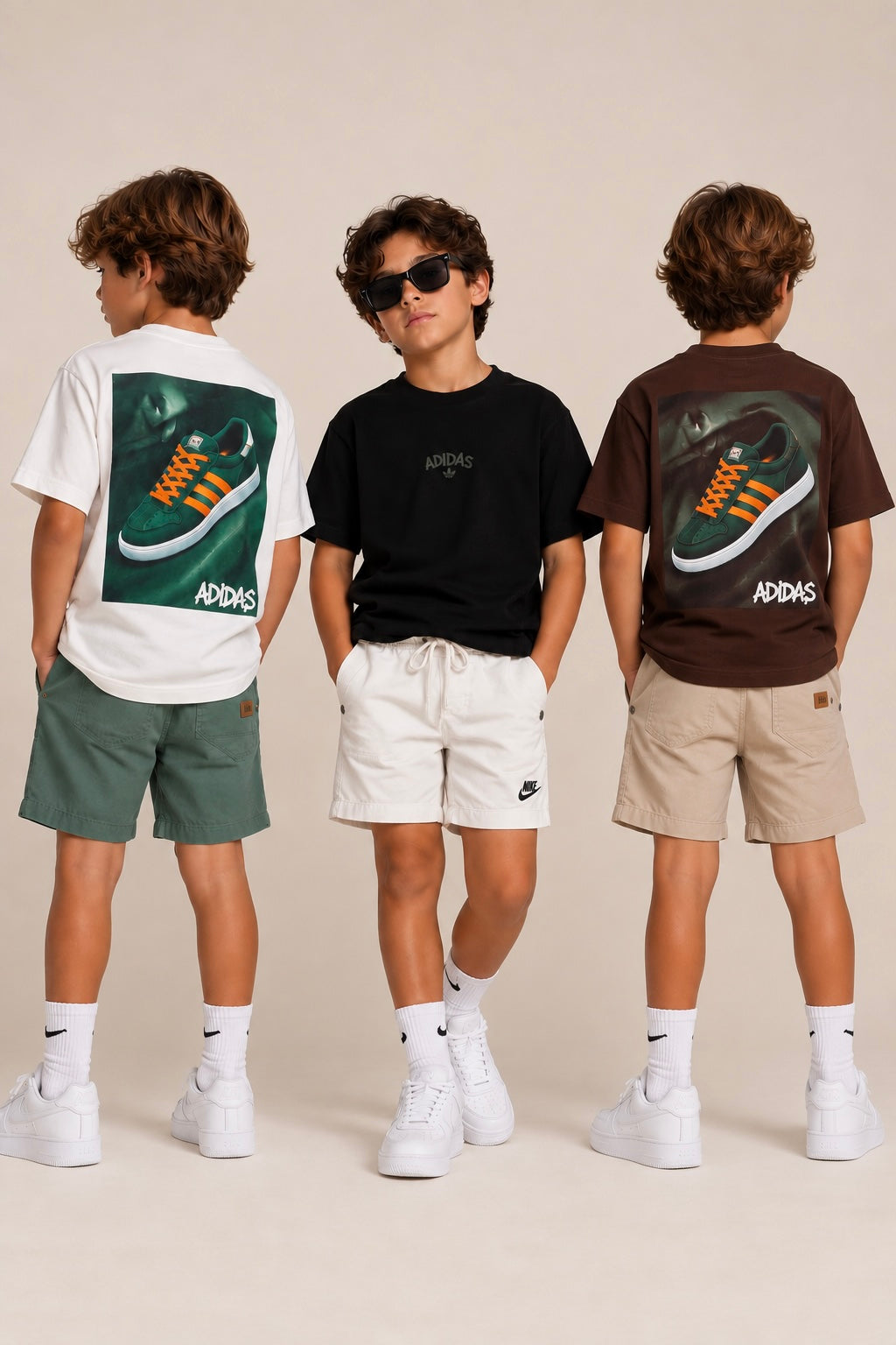 Camiseta suedine bordada na frente e estampada nas costas - Adidas