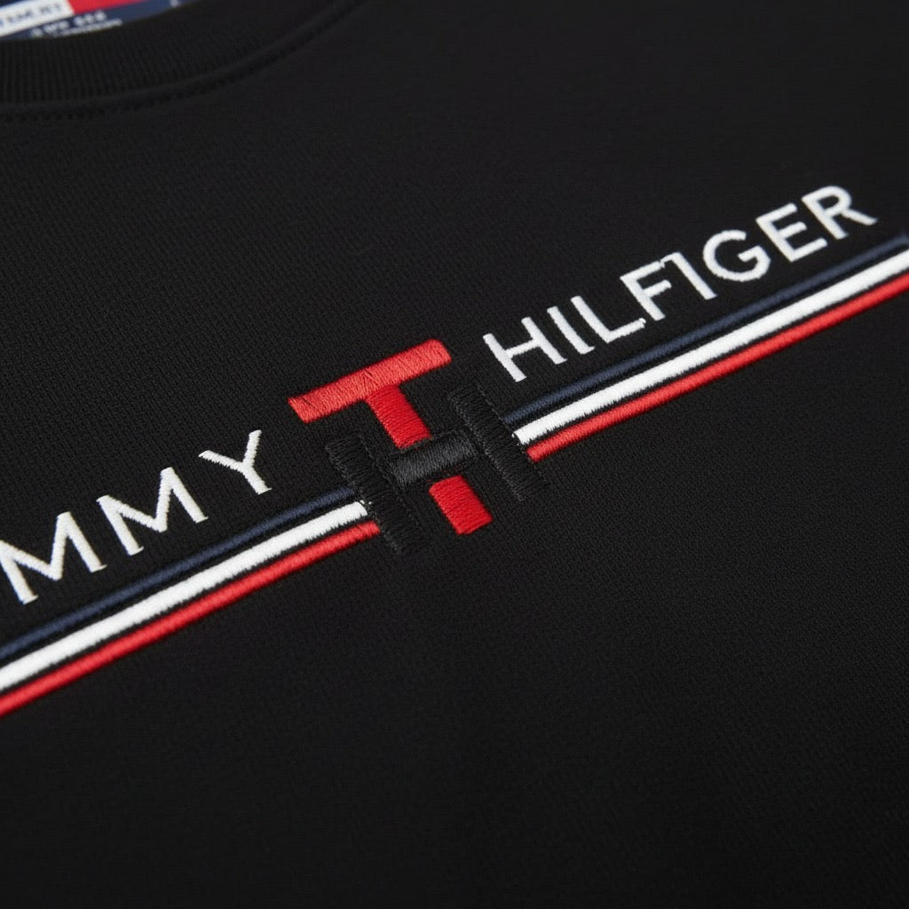 Camiseta manga longa bordada - Tommy Hilfiger