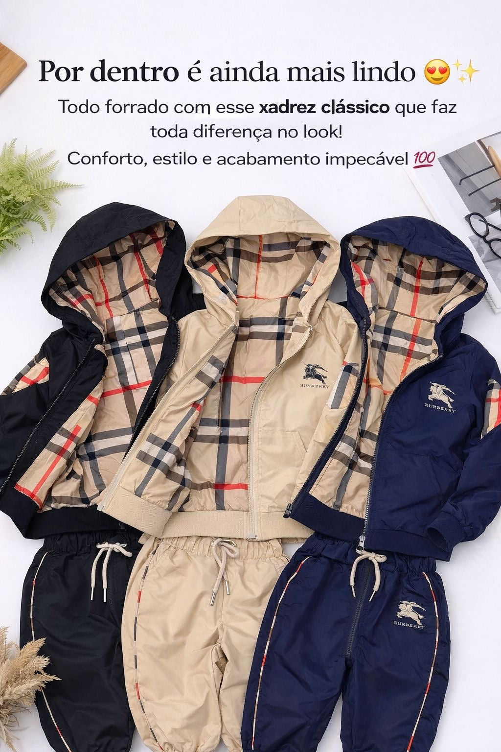 Conjunto tactel estampado- Burberry