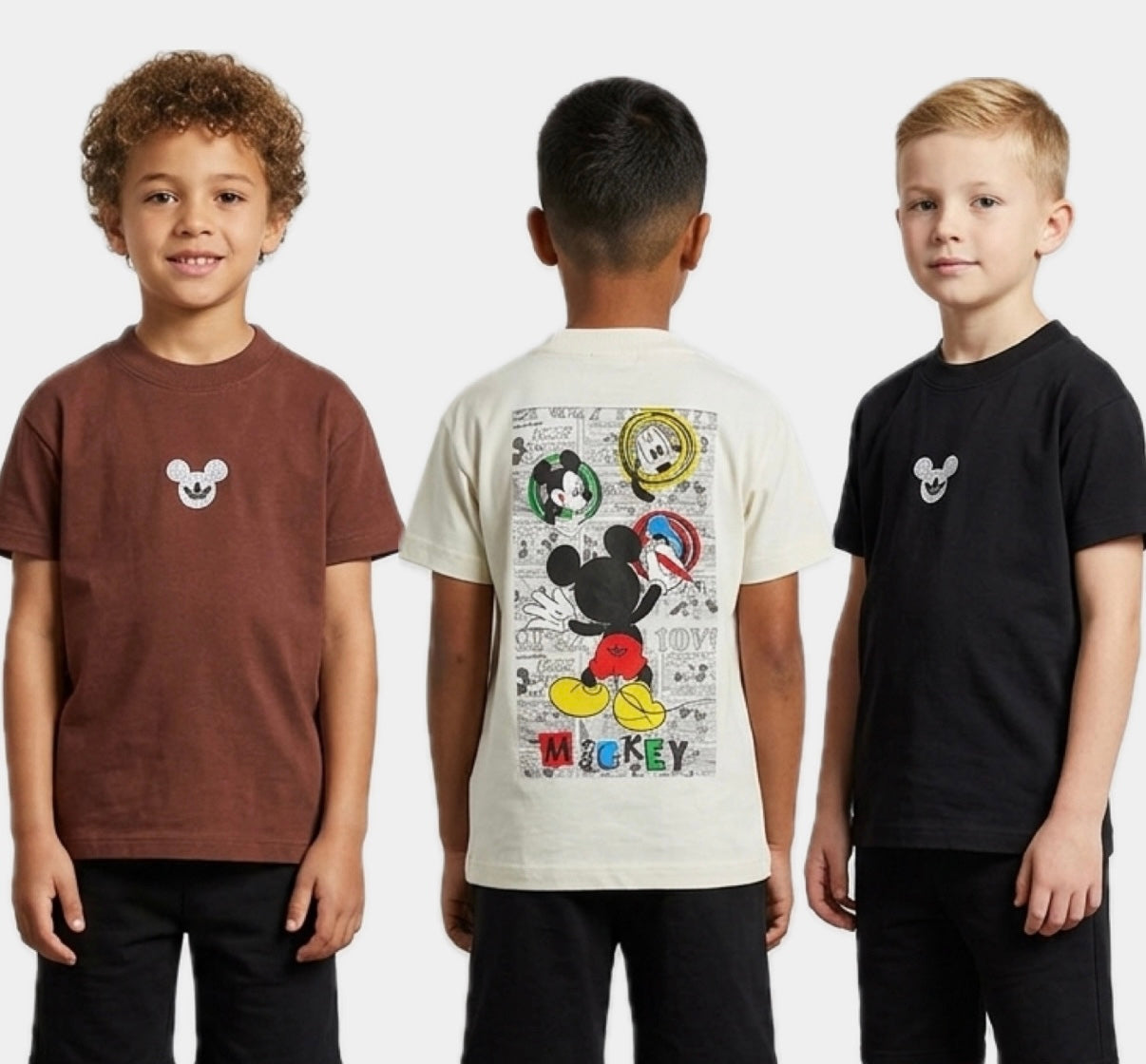 Camiseta suedine bordada na frente estampada nas costas - Adidas x Mickey