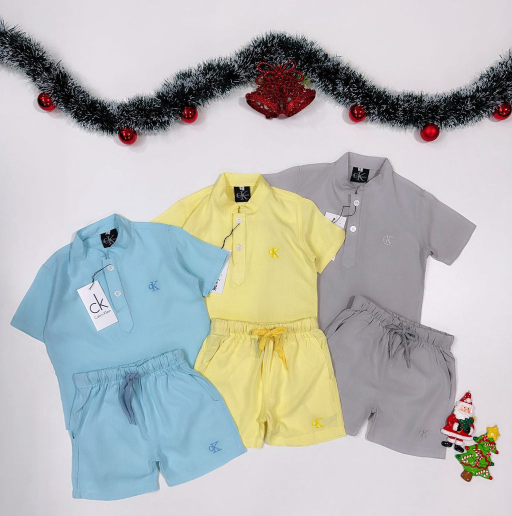 Conjunto mauricinho viscolinho com gola padre - Calvin Klein