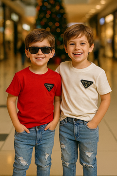 Camiseta algodão com elastano - Prada