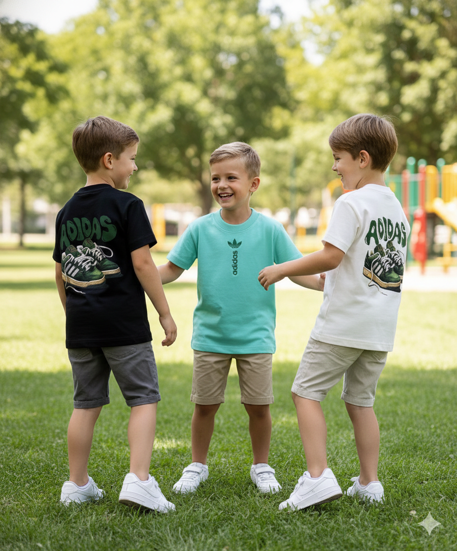 Camiseta suedine bordada na frente e estampada nas costas - Adidas