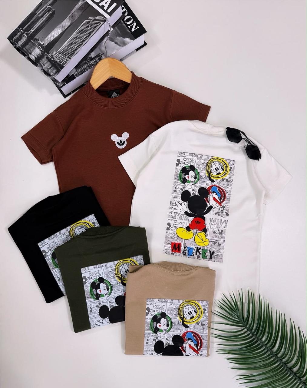 Camiseta suedine bordada na frente estampada nas costas - Adidas x Mickey