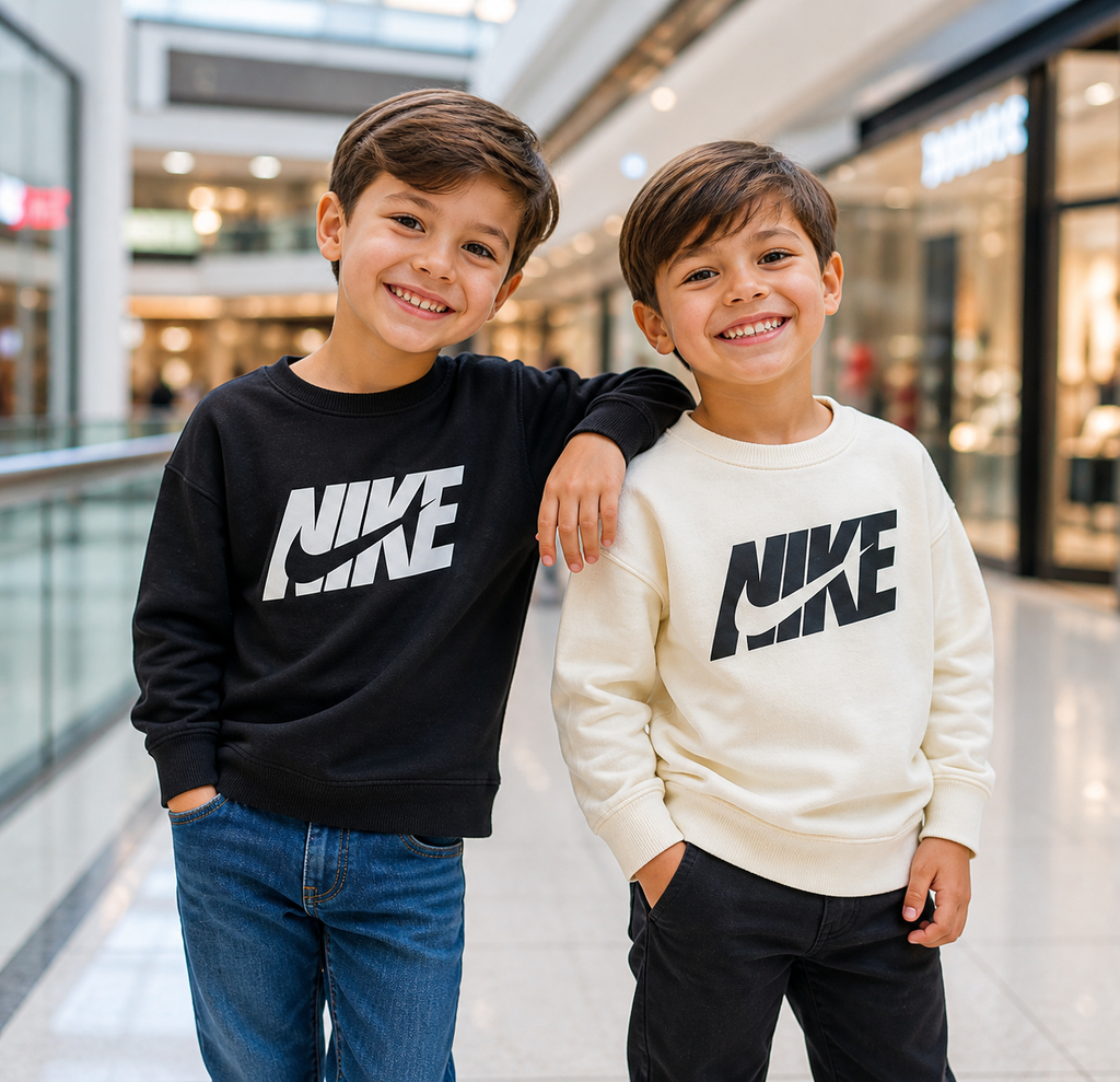 Blusa de moletom avulsa bordada na frente e estampada nas costas - Nike