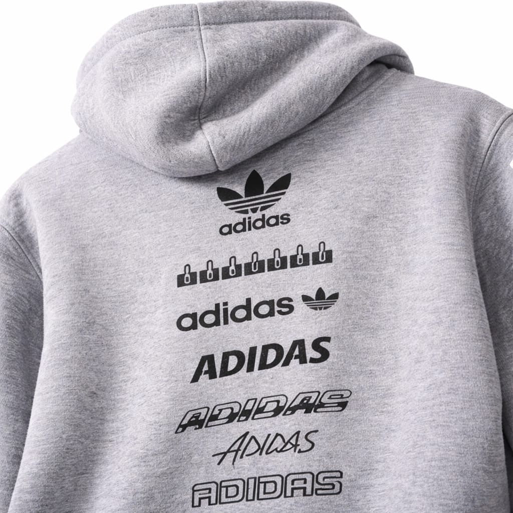 Conjunto de moletom três cabos bordado na frente e estampado nas costas - Adidas