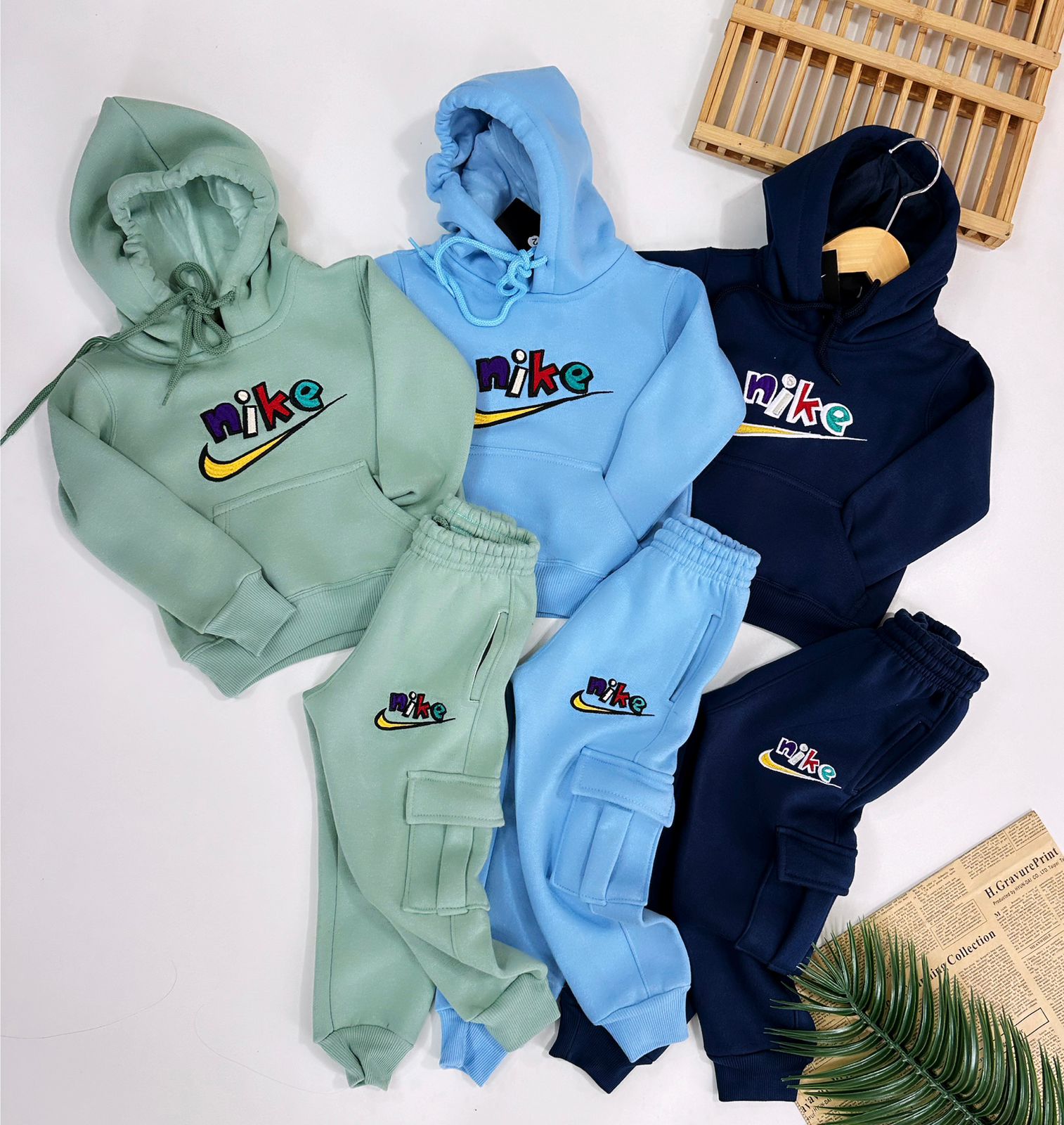 Conjunto de moletom três cabos bordado - Nike