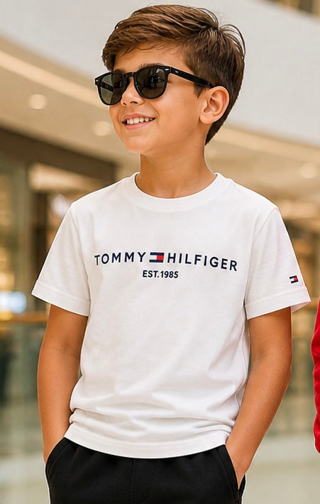 Camiseta manga curta bordada - Tommy Hilfiger