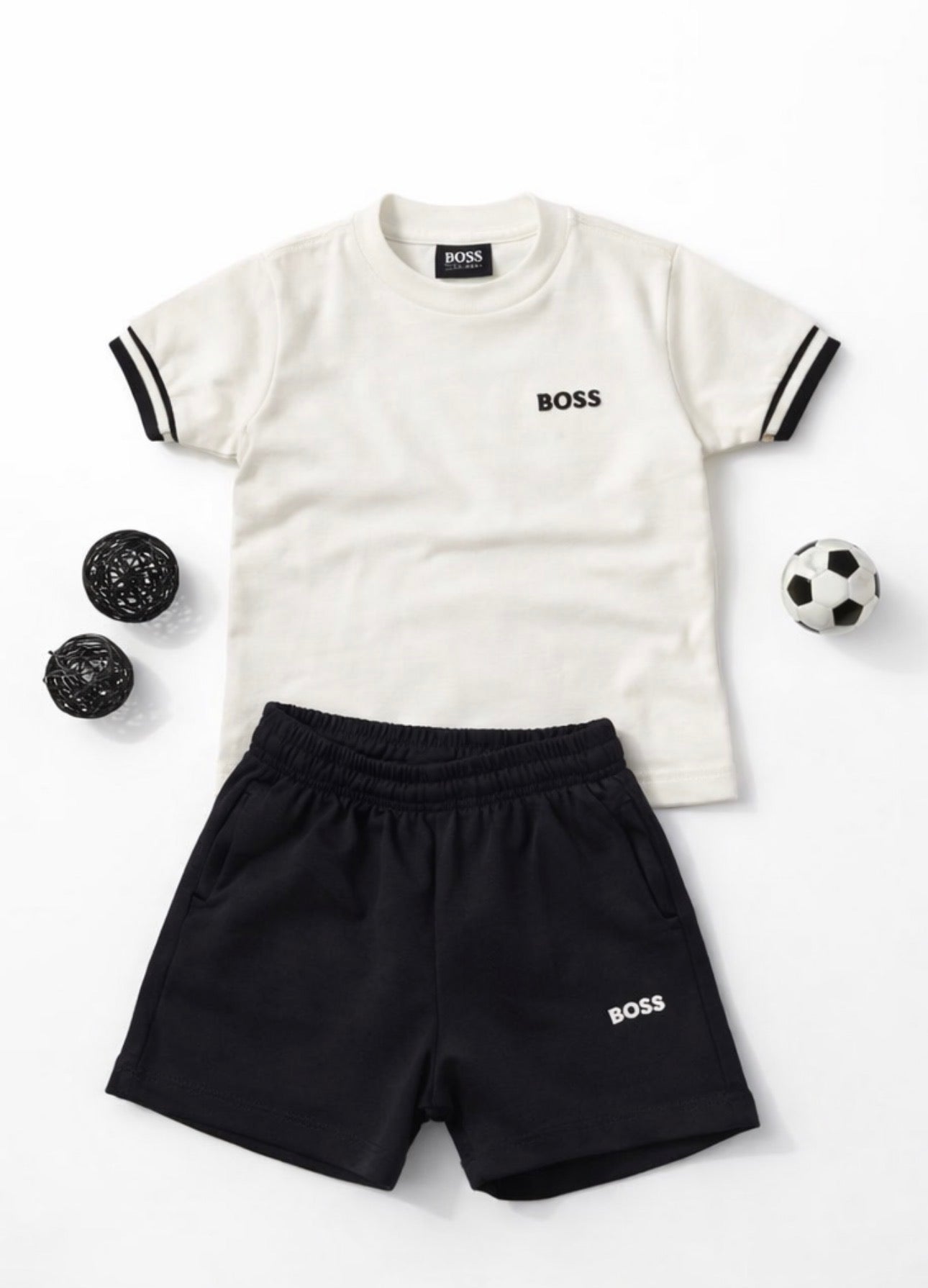 Conjunto suedine com ribana na manga - Boss