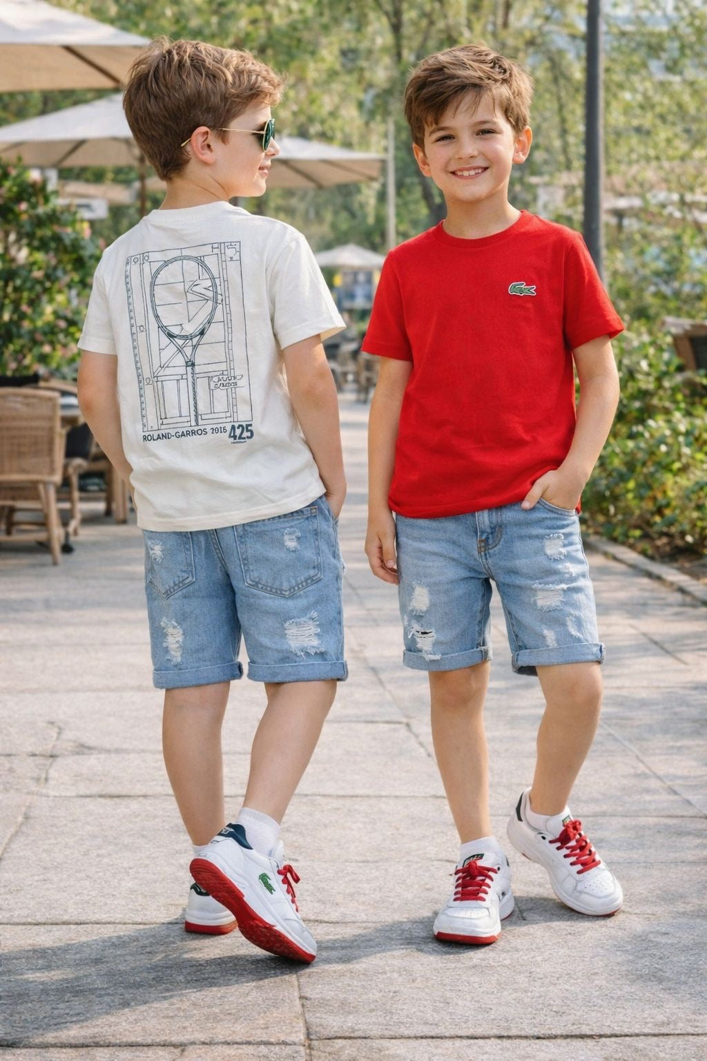 Camiseta algodão com elastano - Lacoste