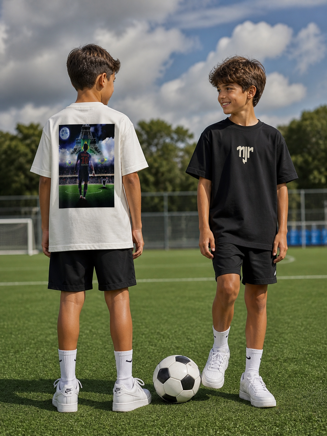 Camiseta suedine bordada na frente e estampada nas costas - Neymar x Nike