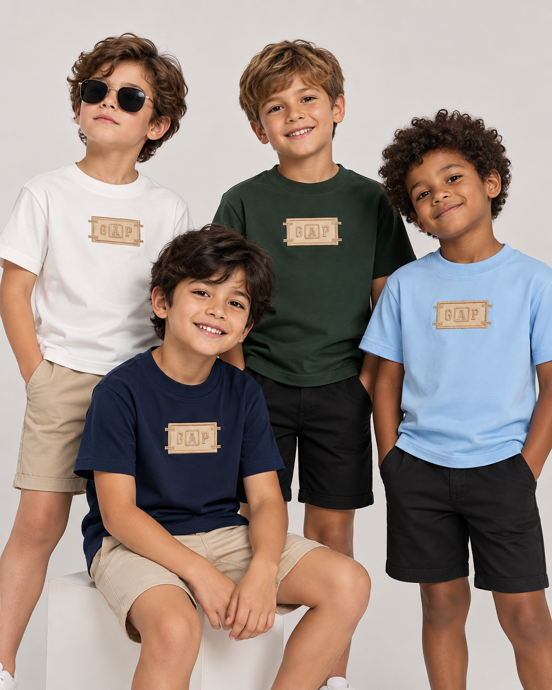 Camiseta manga curta bordada - GAP