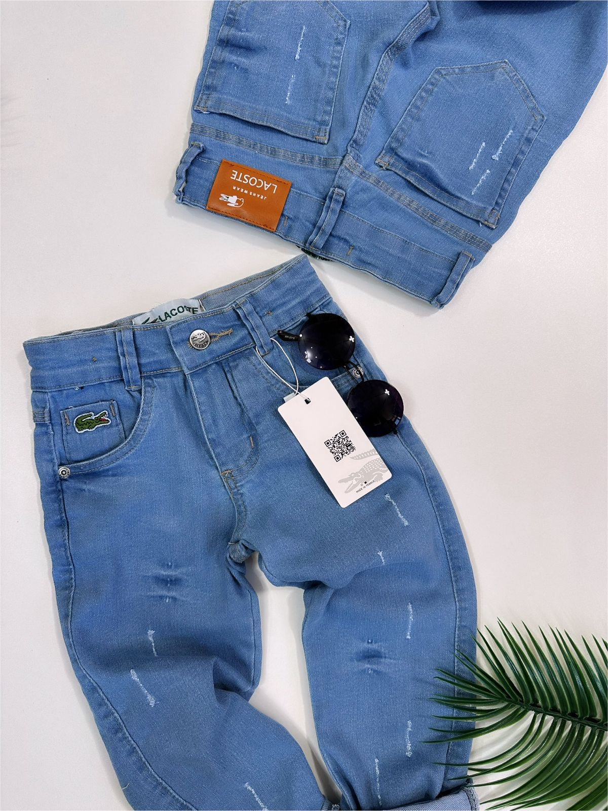 Calça jeans com ajuste interno - Lacoste