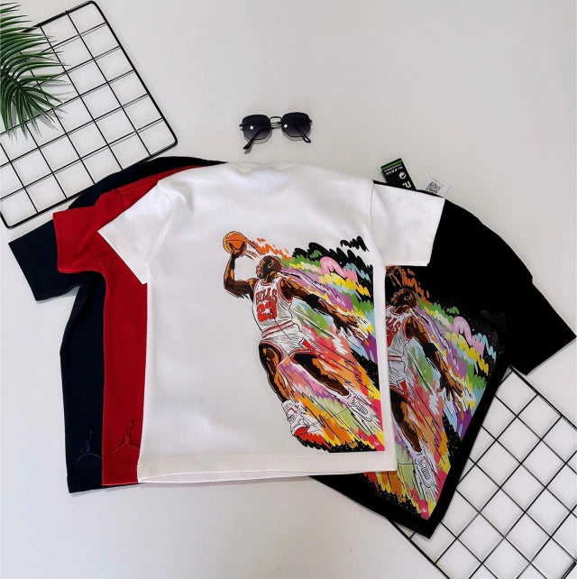 Camiseta suedine bordada na frente e estampada nas costas - Nike x Michael Jordan