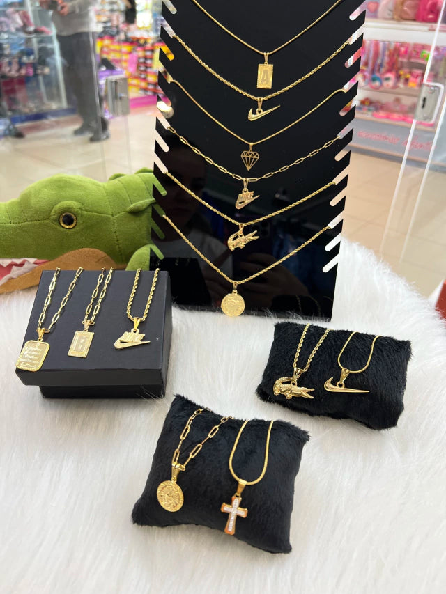 Correntes folheadas - Pingentes Sortidos