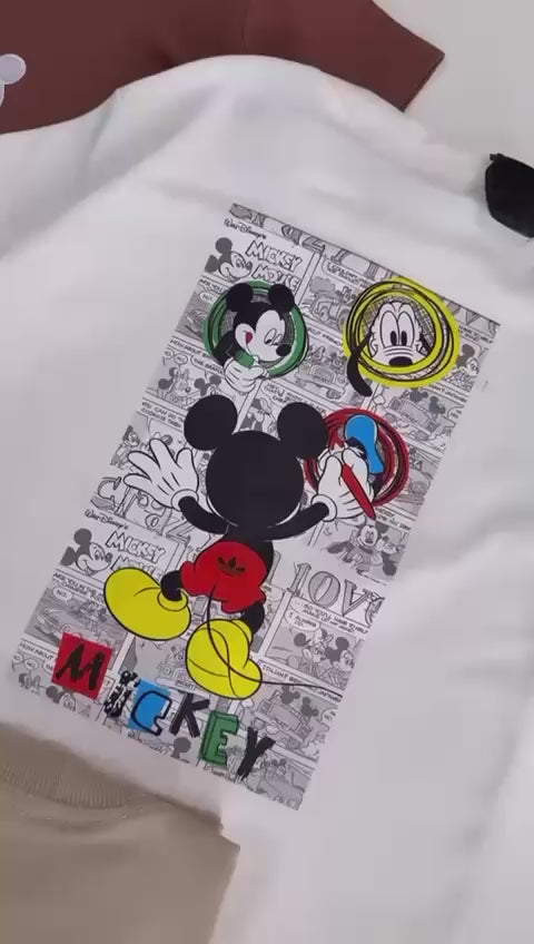 Camiseta suedine bordada na frente estampada nas costas - Adidas x Mickey