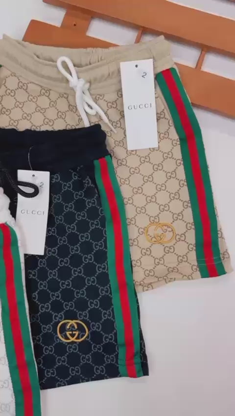 Bermuda de moletinho com cordão - Gucci
